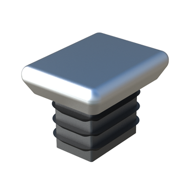 Tappo Per Tubo Rettangolare Fino A 150x100 Mm 1 Pezzo Colore Nero