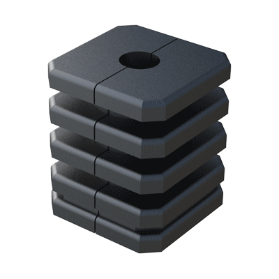 Il nostro connettore per tubi quadrati ha 2 cavità per dadi esagonali. Possiamo fornire il pezzo senza dadi, con un dado sopra, sotto, o con 2 dadi. Si consiglia consultarci.