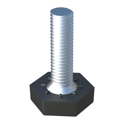 Piedino livellatore LL con base esagonale fabbricato in <b>materiale LDPE</b> (polietilene a bassa densità), materiale con <i>eccellente resistenza termica e chimica</i>.
<br><br>
* Possibilità di fabbricazione speciale (consultateci al rispetto):
<br>
* <i><b>Colori RAL</b></i>.
<br>
* <i><b>Perno</b> in <b>acciaio inossidabile</b>.</i>
<br>
* <i><b>Misure speciali</b>.</i>