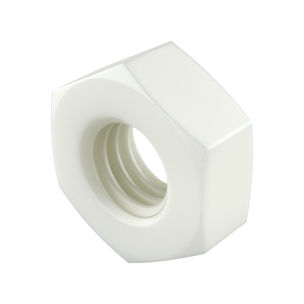 I nostri dadi esagonali (simili a DIN 34814, vecchio DIN 934/555) sono fabbricati in vari <b>materiali ingegnerizzati</b> che favoriscono proprietà come <i>la resistenza chimica, meccanica, all'ossidazione, ecc.</i> Sono disponibili in <b>PA66</b> -Nylon-, <b>PP</b> -Polipropilene-, <b>POM</b> -Acetal Resin-, <b>PVDF</b> -Fluoruro di polivinilidene-, <b>PEEK</b> -Polietereterketone- e <b>PAGF</b> -<i>Nylon con possibilità fino al 50% di fibra di vetro-</i>.
<br>
Consultateci per ulteriori informazioni e per verificare la disponibilità degli articoli ai quali siete interessati nei materiali indicati.