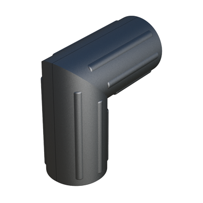 Il nostro connettore in L è fatto per connettare 2 tubi tondi. Si fornisce con o senza interno in acciaio.