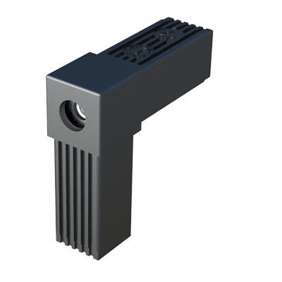 Il nostro connettore in L è fatto per connettare 2 tubi quadrati. Si forniscono con interno in acciaio o in acciaio zincato. Hanno un spirale  M8 o M10, secondo riferimento.