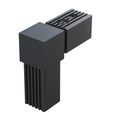 Il nostro connettore in L è fatto per connettare 2 tubi quadrati. Si forniscono con interno in acciaio, in acciaio zincato o in acciaio inossidabile.